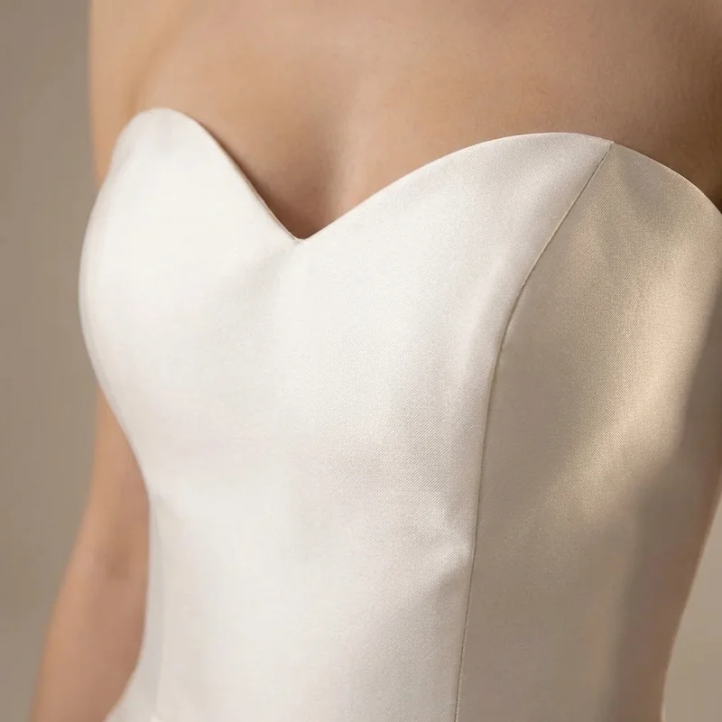 Robe de Bal Classique en Satin Col Cœur - 3