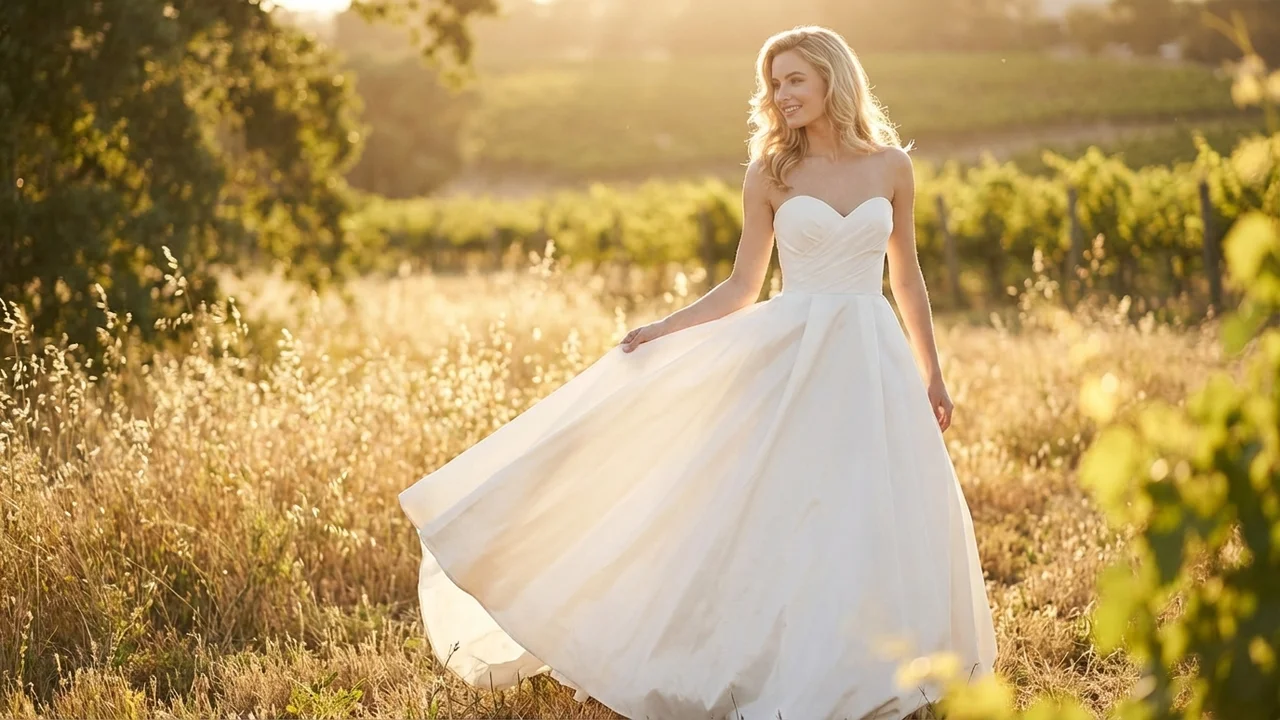 Margaux Robe de Mariée Princesse en Taffetas - 6