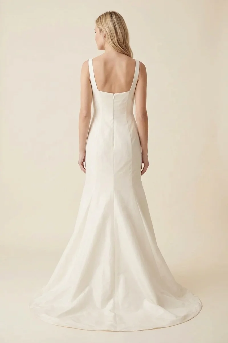 Colette Taffeta Fit and Flare Wedding Dress - 2