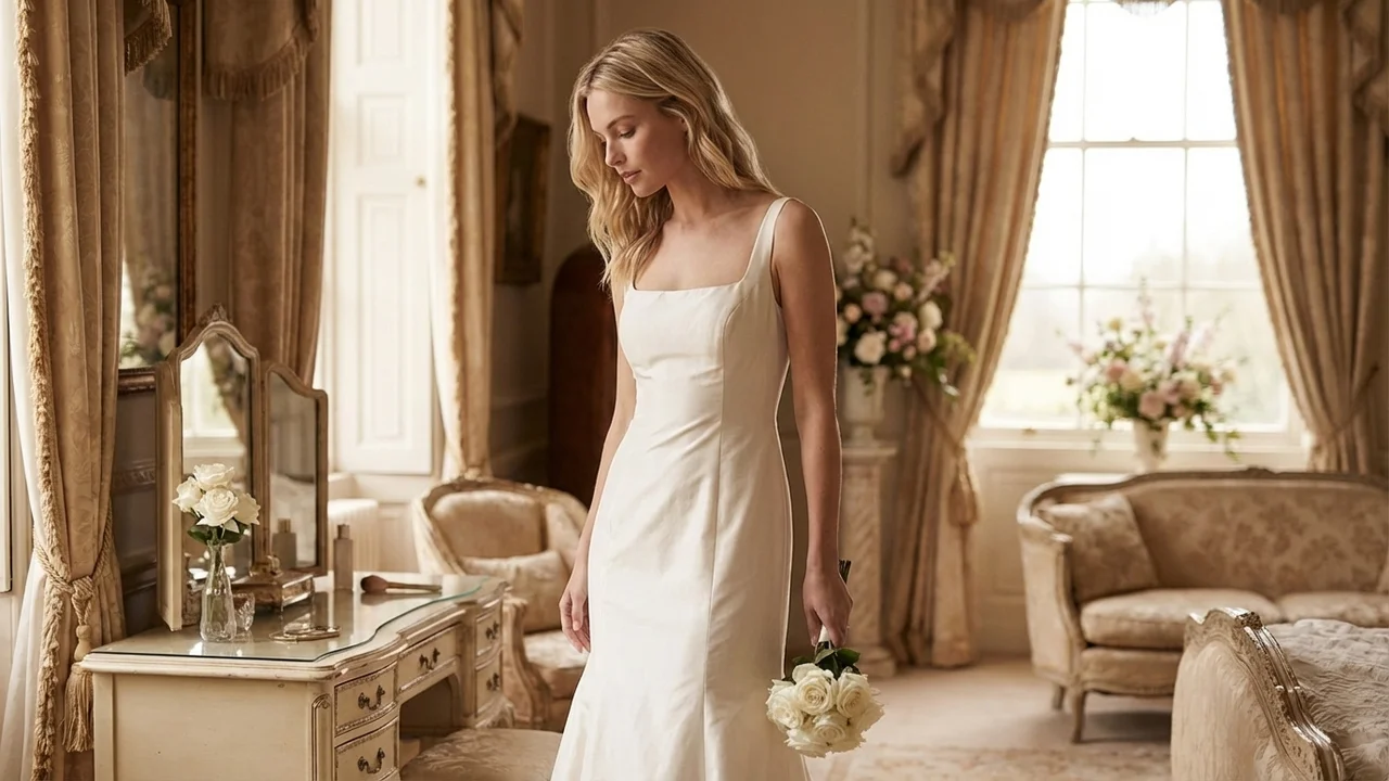 Colette Taffeta Fit and Flare Wedding Dress - 5